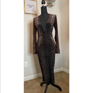 Black/gold Bodycon Dress
